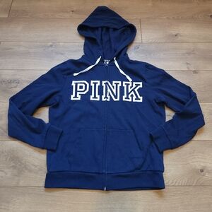 Xs VS Pink navy full zip hoodie jacket